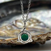 Sterling Silver Green Chalcedony Triquetra Crystal Pendant Sterling Silver Pendants