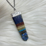 Lapis Lazuli Chakra Tabby Crystal Pendant