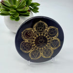 Black Agate 7 Chakra Crystal Amulet