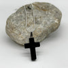 Black Agate Cross Crystal Pendant