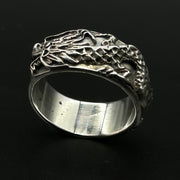 Dragon Band Sterling Silver Ring