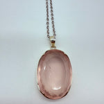 Rose Quartz Faceted Sterling Silver Pendant