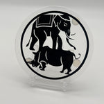 Rhino and Elephant Feng Shui Amulet