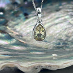 Citrine Crystal Sterling Silver Small Pendant