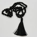 Black Tourmaline & Lava Stone Crystal Mala - Gentle Grounding