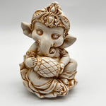 Baby Ganesha White Statue