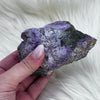 Rough Stichtite with Green Serpentine Crystals