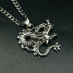 Power And Victory Sterling Silver Dragon Pendant