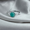 Blue Onyx Crystal Twist Sterling Silver Ring Sterling Silver Rings
