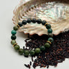 Ruby Zoisite, Jade & Black Labradorite Crystal Bracelet 16cm