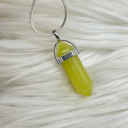 Serpentine Crystal Double Terminated Pendant