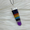 Amethyst Chakra Tabby Crystal Pendant Charms & Pendants