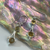 Citrine Sterling Silver Crystal Earrings Sterling SIlver Earrings