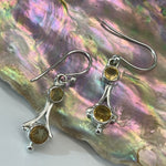Citrine Sterling Silver Crystal Earrings