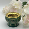Brass Green Resin Incense Burner