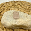 Rose Quartz Rectangle Sterling Silver Crystal Ring