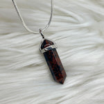 Mahogany Obsidian Crystal Double Terminated Pendant