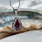 Garnet Sterling Silver Pendant