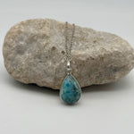 Larimar Sterling Silver Crystal Pendant