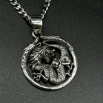 Dragon With Pearl Of Wisdom Sterling Silver Pendant