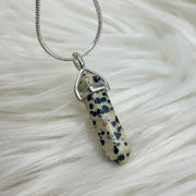 Dalmation Jasper Crystal Double Terminated Pendant