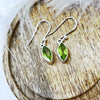 Peridot Sterling Silver Crystal Earrings Sterling SIlver Earrings