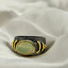 Ethiopian Opal Sterling Silver Rhodium Plated Ring