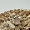 Rose Quartz Teardrop Sterling Silver Crystal Ring