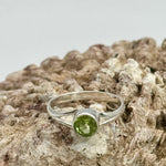 Peridot Sterling Silver Crystal Ring