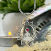 Enlightenment and Compassion Ruby Sterling Silver Pendant Pendants