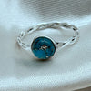 Turquoise Twist Sterling Silver Crystal Ring Sterling Silver Rings