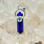 Lapis Lazuli Crystal Double terminated Sterling Silver Pendant