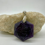 Lepidolite Hexagonal pendant - Joy and Happiness