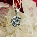 Pentacle Circle Sterling Silver Pendant