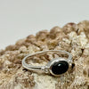 Black Onyx Sterling Silver Crystal Ring