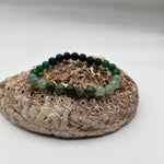 Crystal - Lava infusion bracelet : Prosperity-16/18cm