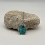 Larimar Sterling Silver Crystal Pendant