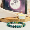 Moss Agate Genuine Gemstone Bracelet Crystal Bracelet