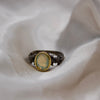Ethiopian Opal Sterling Silver Rhodium Ring 8 Sterling Silver Rings