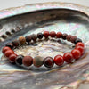 Mens Red Jasper, Red Tigers Eye, Carnelian, Matt Mapping Stone