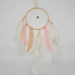 White and Pink Dreamcatcher with Lace