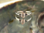 Rose Quartz Crystal Sterling Silver  Ring