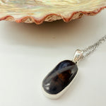 Fire Agate Sterling Silver Pendant