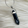 Snowflake Obsidian Crystal Double Terminated Pendant Pendants