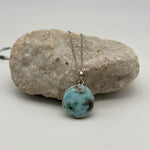 Larimar Sterling Silver Crystal Pendant