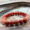 Carnelian , Sunstone & Red Jasper Crystal Bracelet/16cm