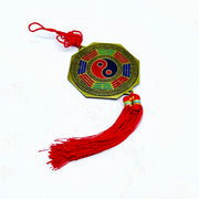Ying Yang Bagua Mirror with Chinese Zodiacs and Auspicious Knot