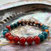 Carnelian , Apatite & Imperial Pine Crystal Bracelet/17cm