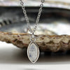 Moonstone Marquise Crystal Sterling Silver Pendant
