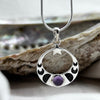 Love You to the Moon & Back Amethyst Sterling Silver Pendant Sterling SIlver Pendants